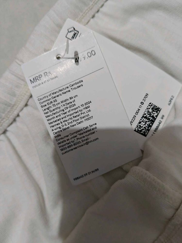 H&amp;M White Trousers - EUR XS