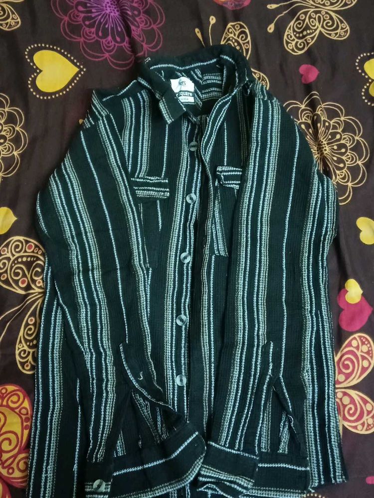 Striped Button-Down Shirt