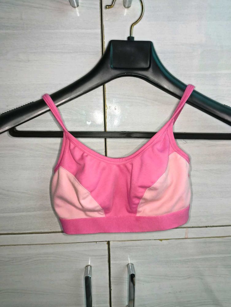 Pink Sports Bra