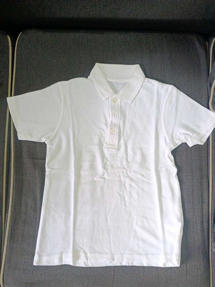 Plain White Polo TShirt for kids