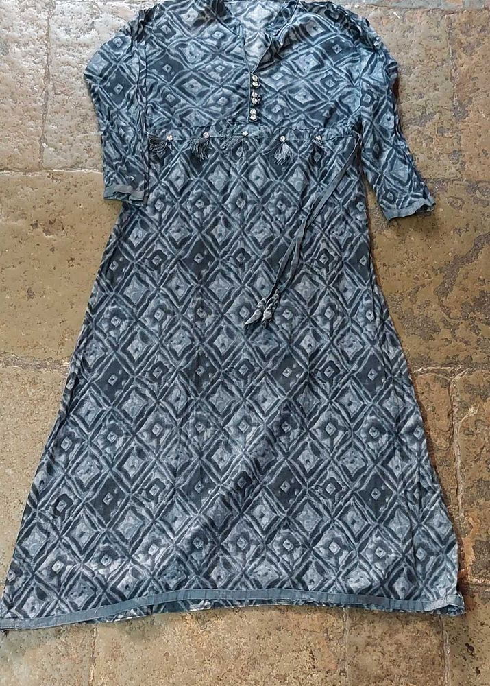 Grey A-line Kurti