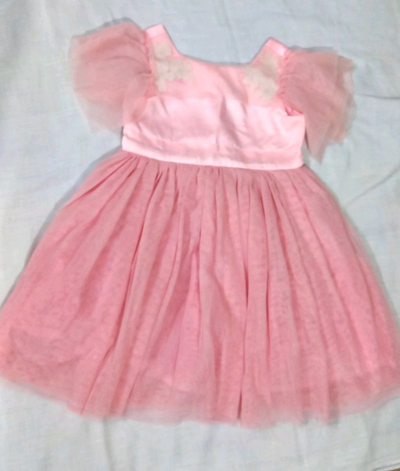 Pretty Pink Party Dress For Baby Girl