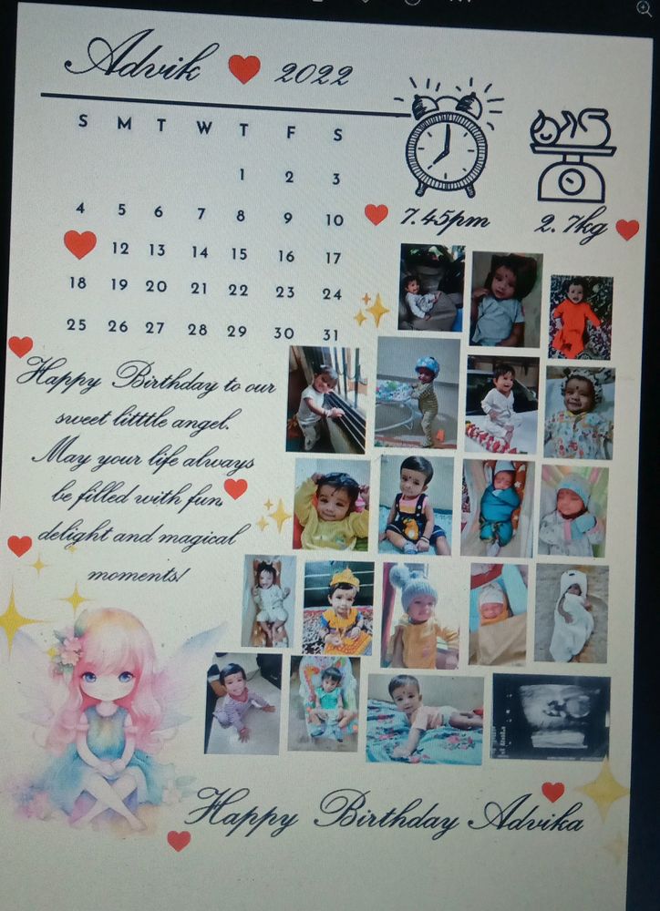 Baby Chart Board