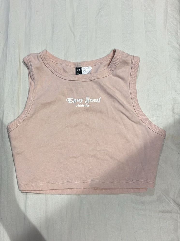 Baby Pink Crop Tank Top