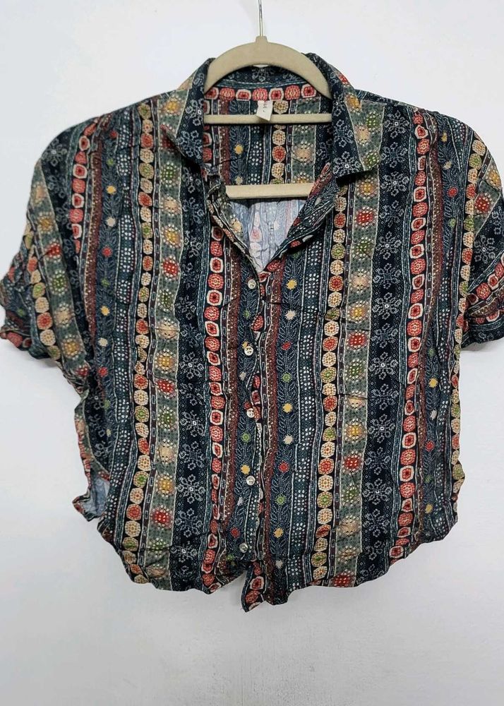 Retro Patterned Shirt