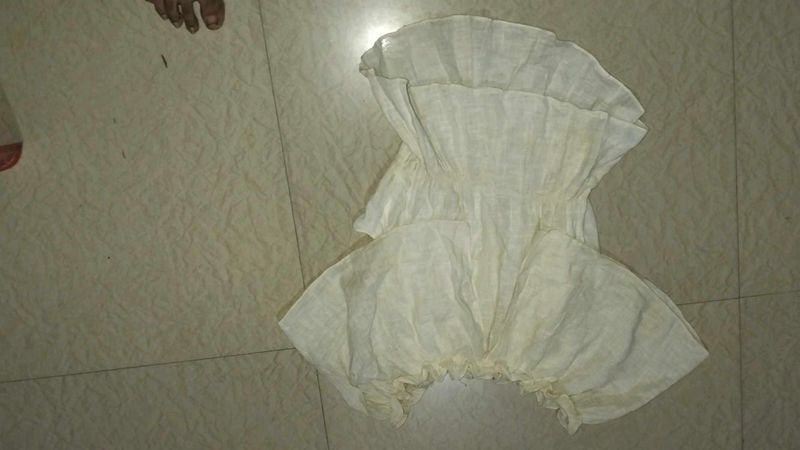 White Ruffled Top