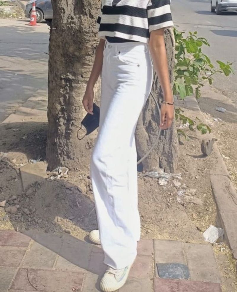 White Wide Leg Jeans