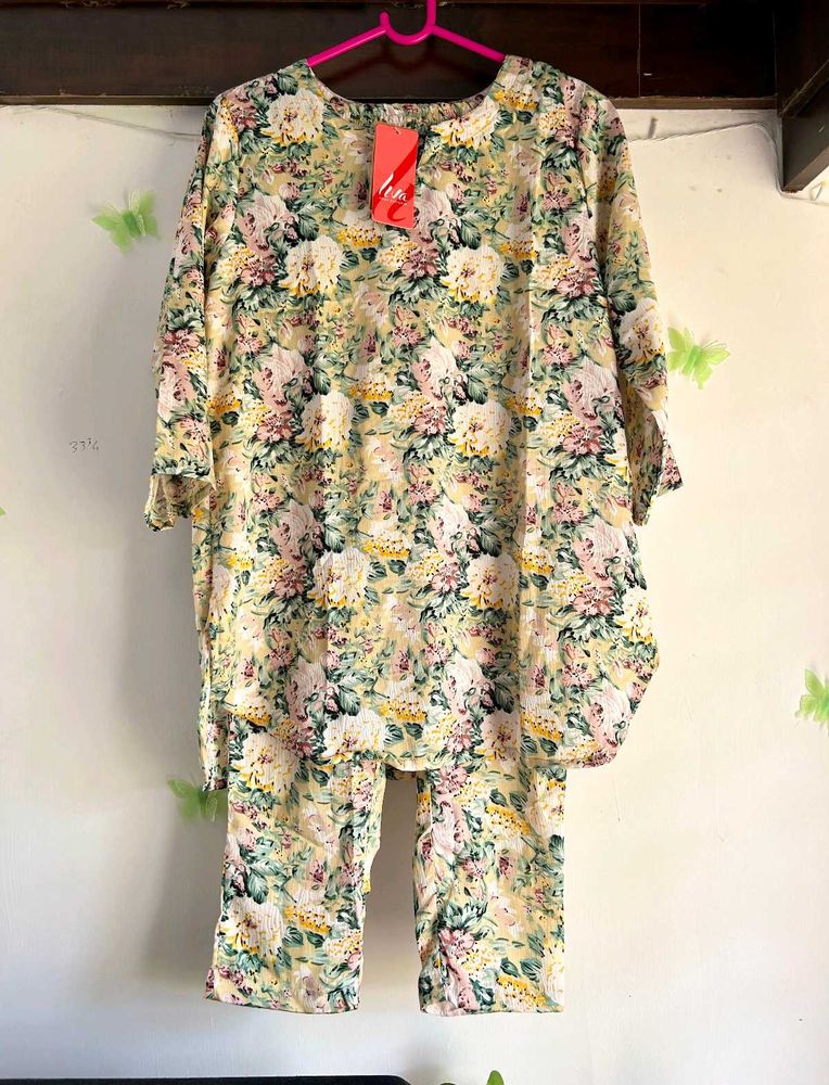 Pastel Yellow Floral Co-ord