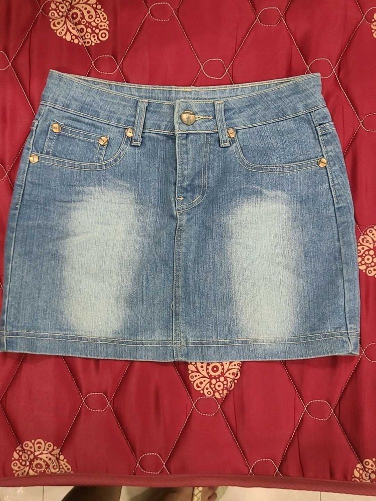 Denim Mini Skirt