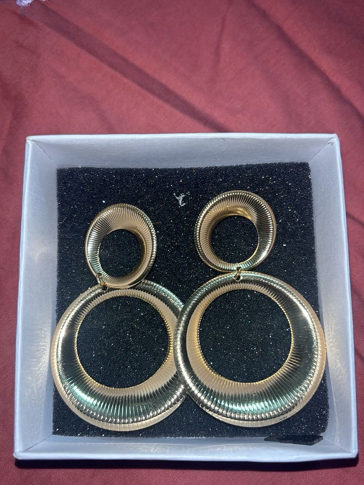 Golden Hoop Earrings