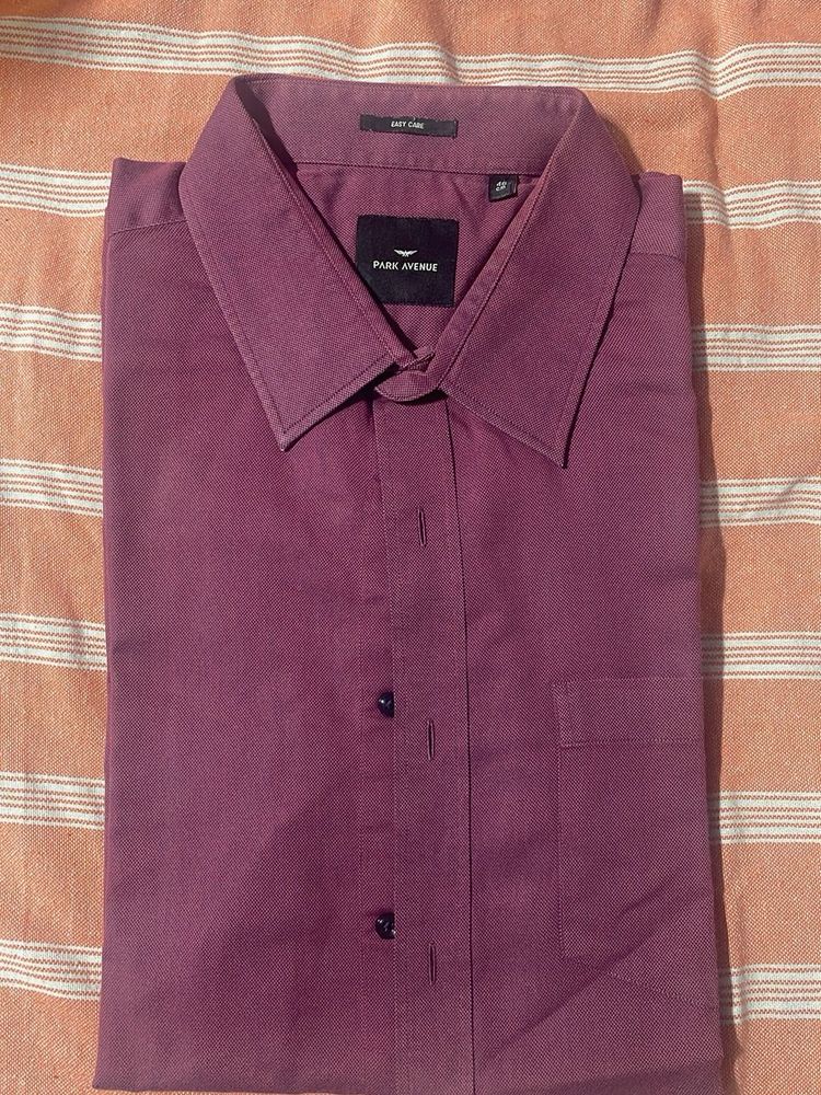 Park Avenue Men&#39;s Purple Dress Shirt