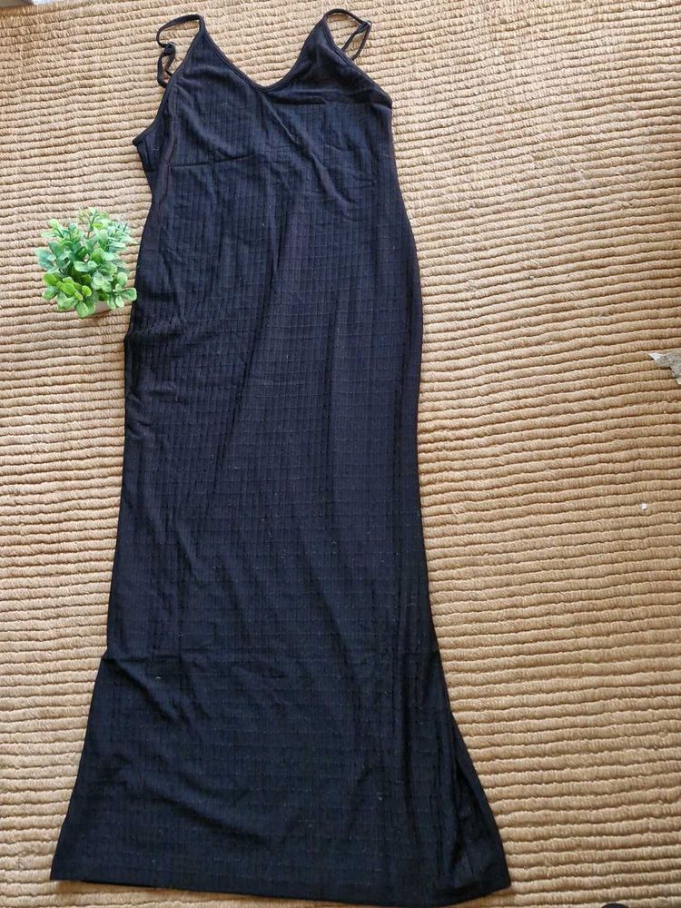 Black Maxi Slip Dress