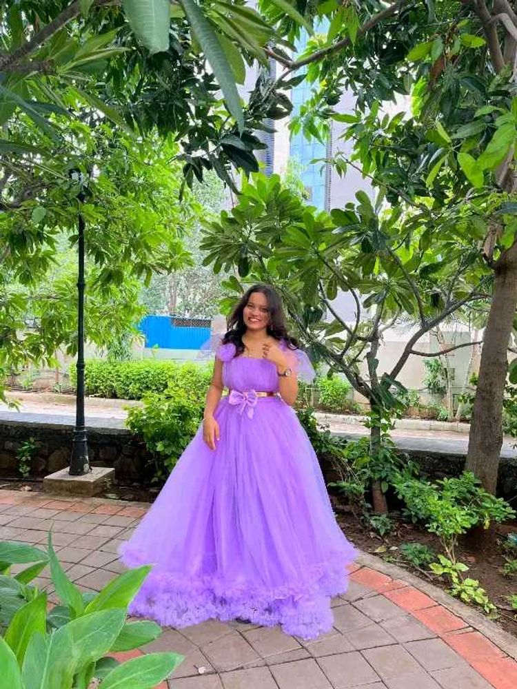 Lavender Tulle Gown