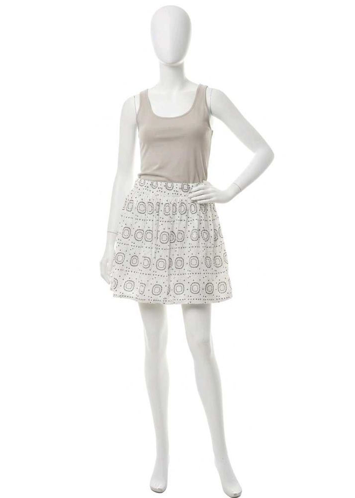 White Eyelet Mini Skirt