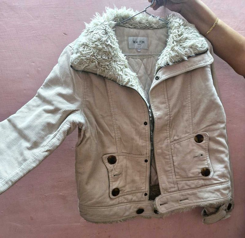 Walton Corduroy Jacket w/ Faux Fur Collar