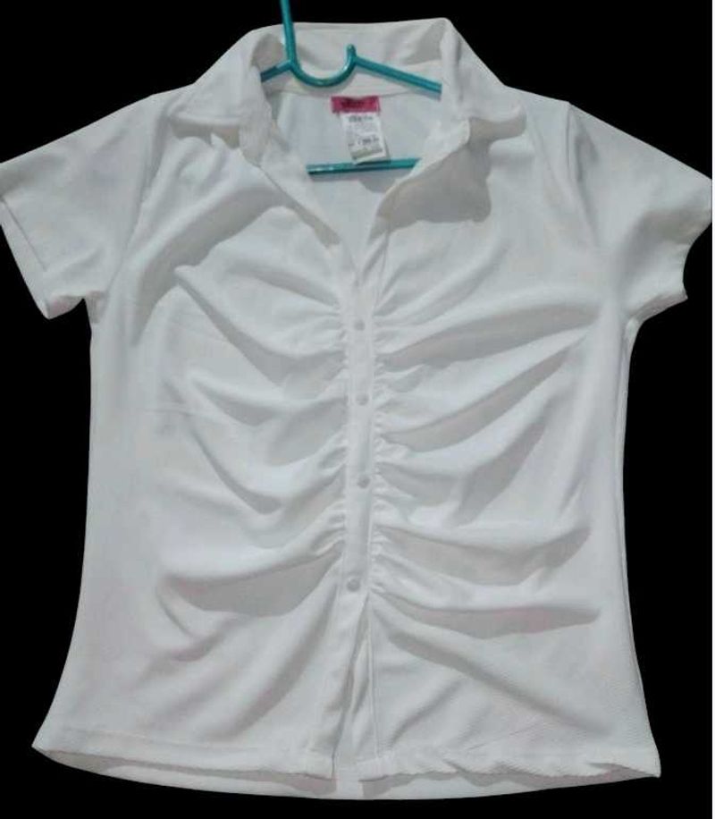 White Button-Down Top