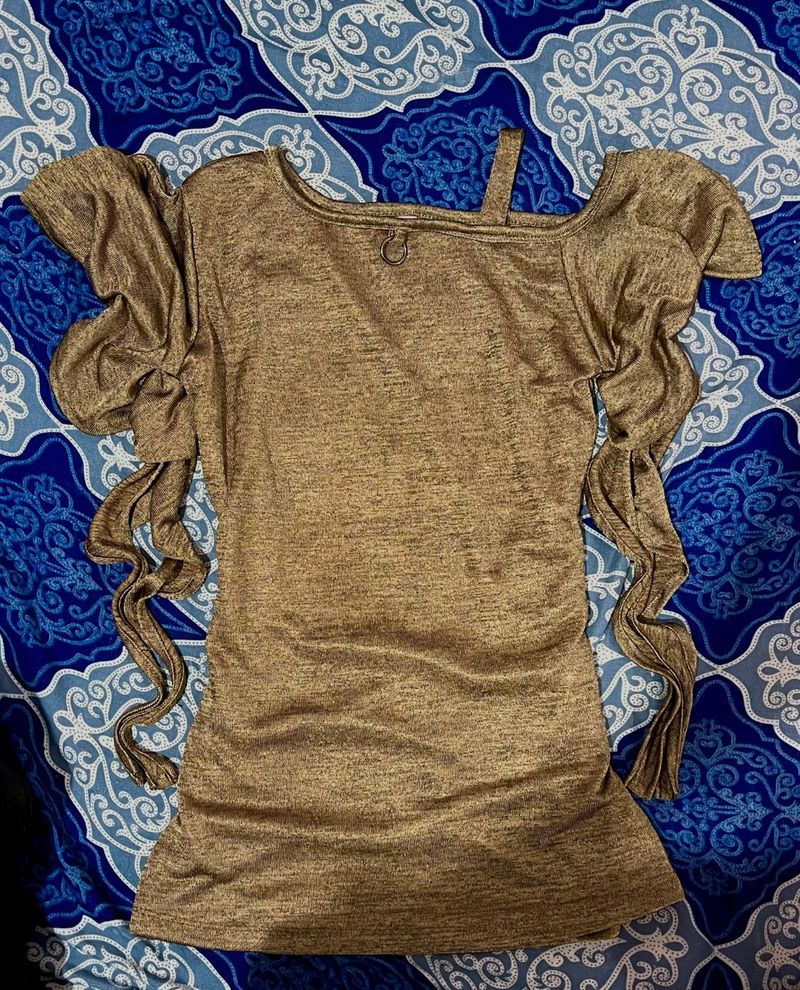 Y2k Off Shoulder Fitted Top