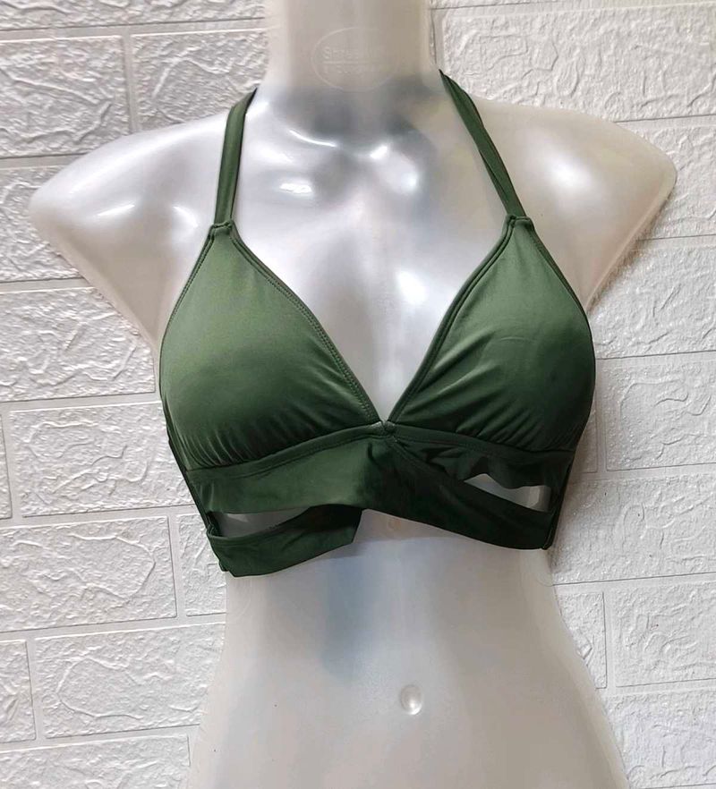 New Piece Dark Green Bikini 👙 Top/ Fixed Price