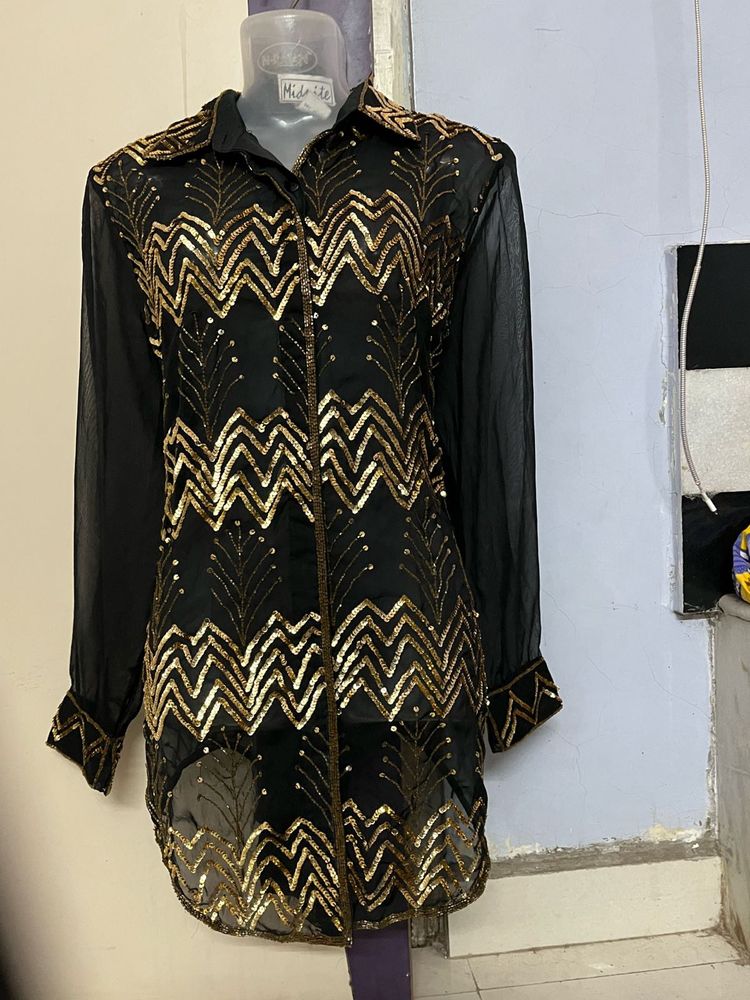 Embroidery Work &amp; Full Sequence One Piece