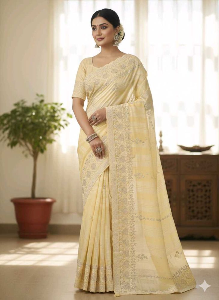 Elegant Yellow Saree