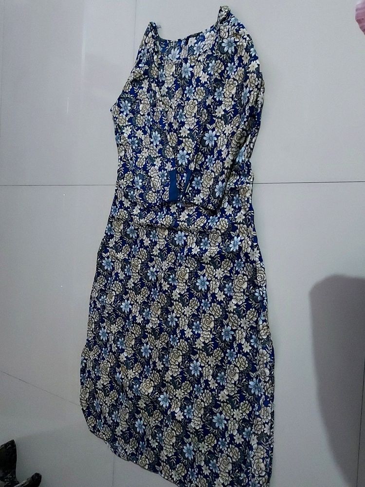 Branded[STRETCH] Peacock Colour Kurti 3/4 Sleeve