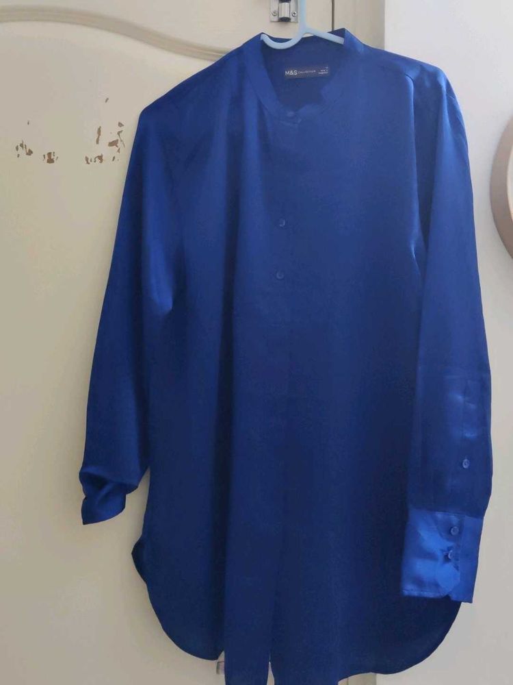 Marks And Spencer Blue Formal  Shirt
