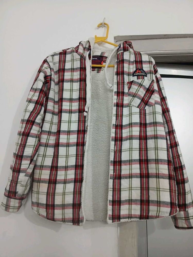 Boys Flannel Hoodie Jacket