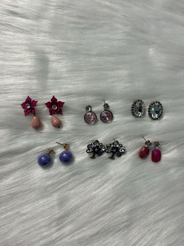 6 Combo Of Earrings
