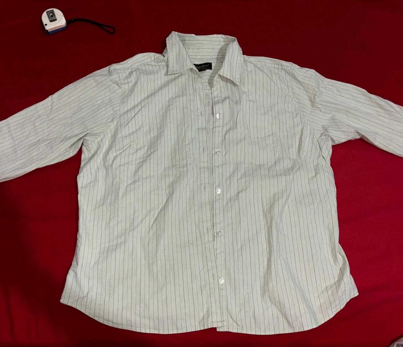Striped White Shirt