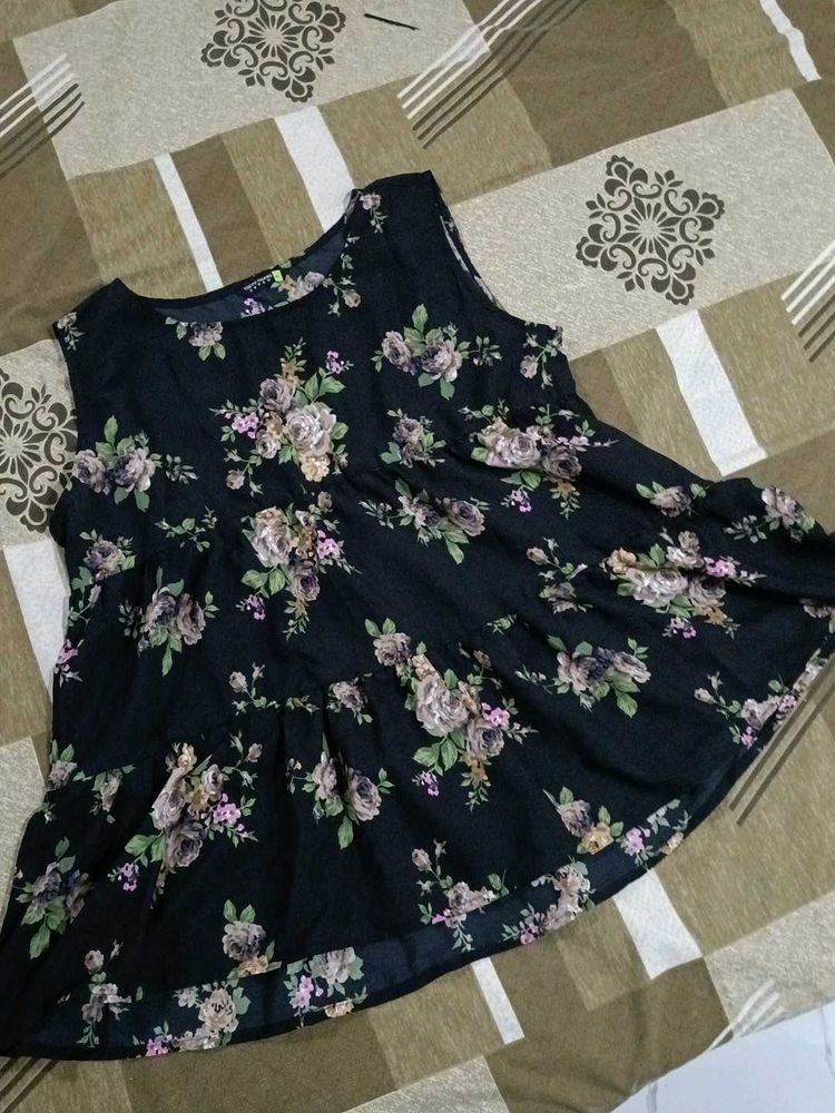 Tokyo Talkies Floral Print Long Top Xl