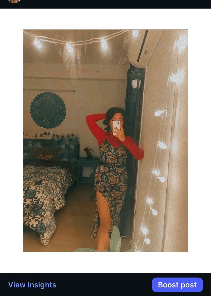 Shein Slit Printed Dress size S