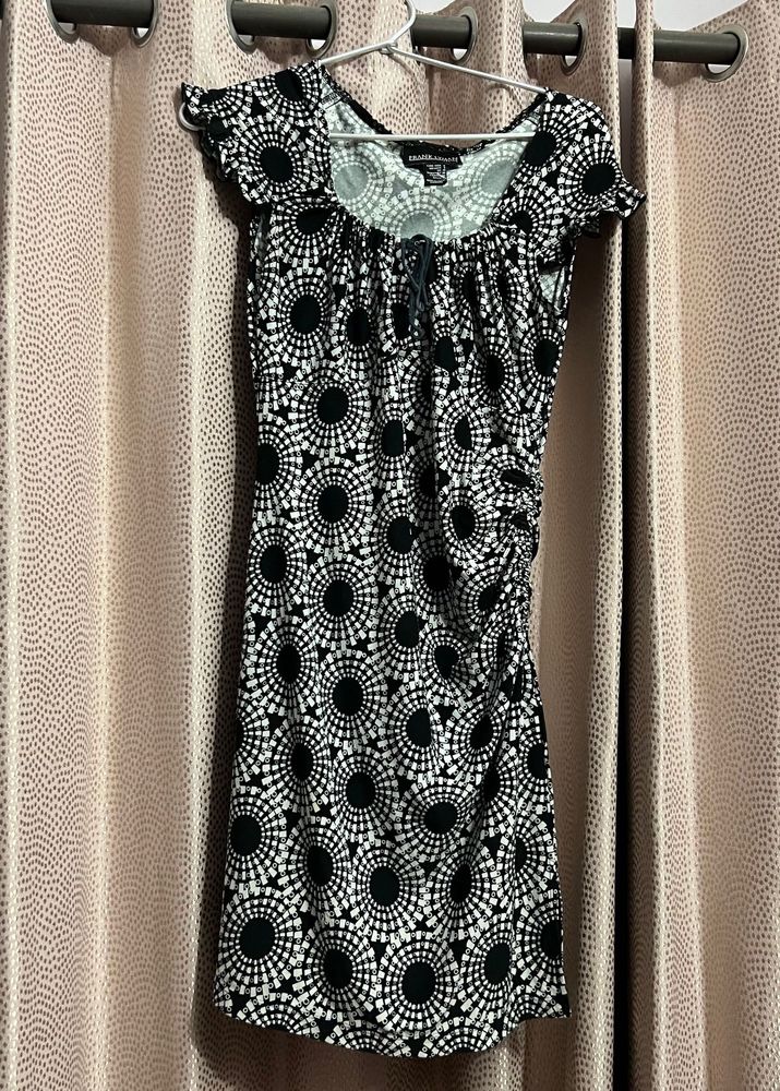 Printed Black &amp; White Dress