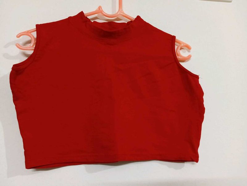 Red Sleeveless Top