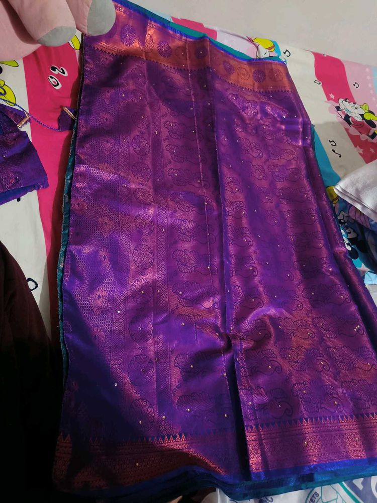 New silk saree with stitched blouse 42