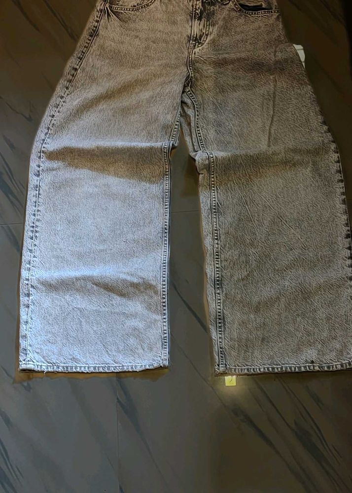 Wide Leg Denim Jeans