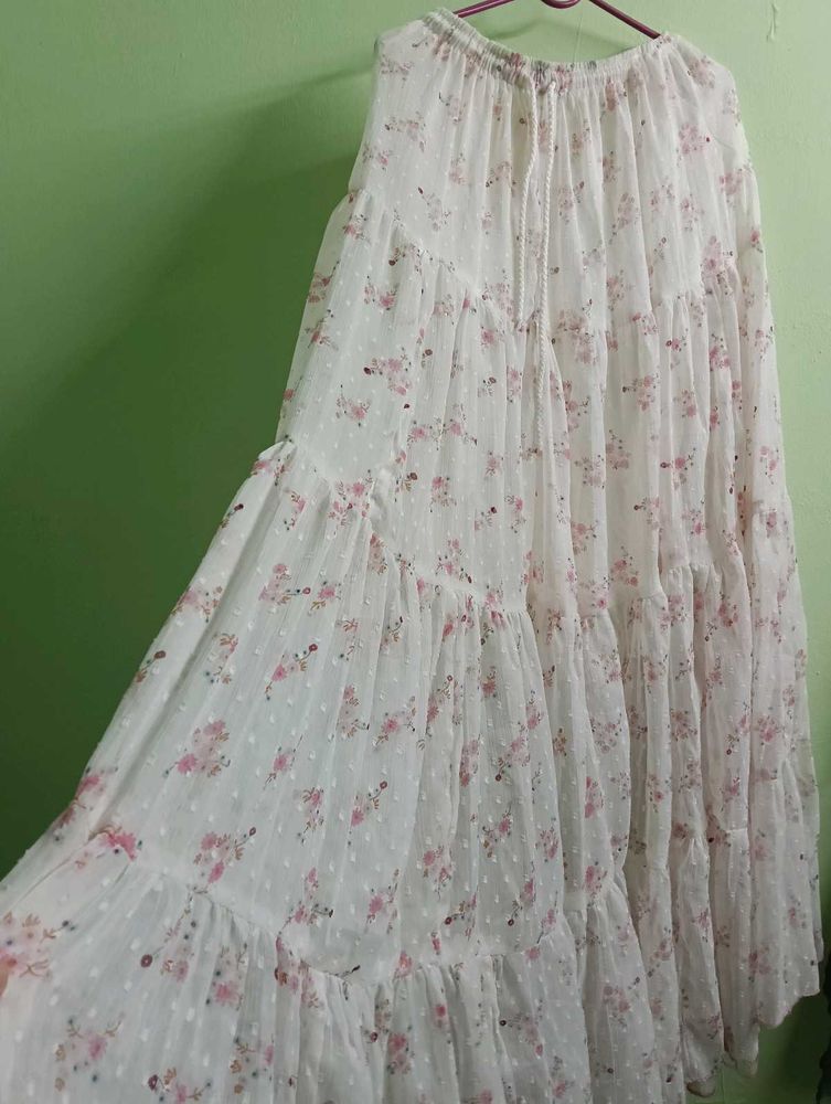 Floral Tiered Maxi Skirt