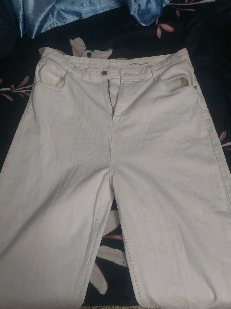 White Wide Leg Jeans