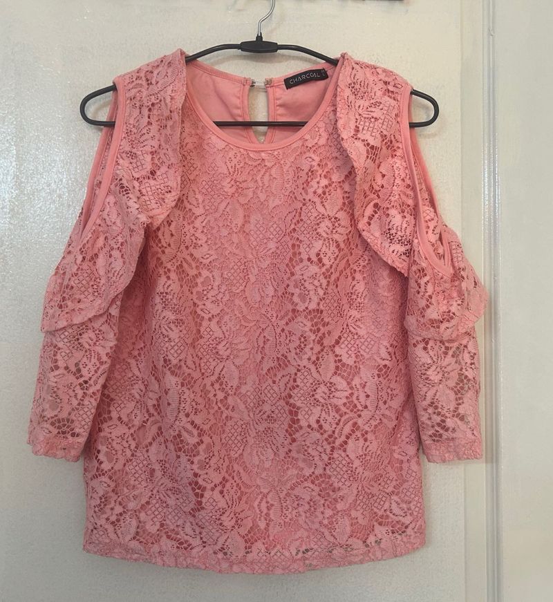 Lace Cold Shoulder Top