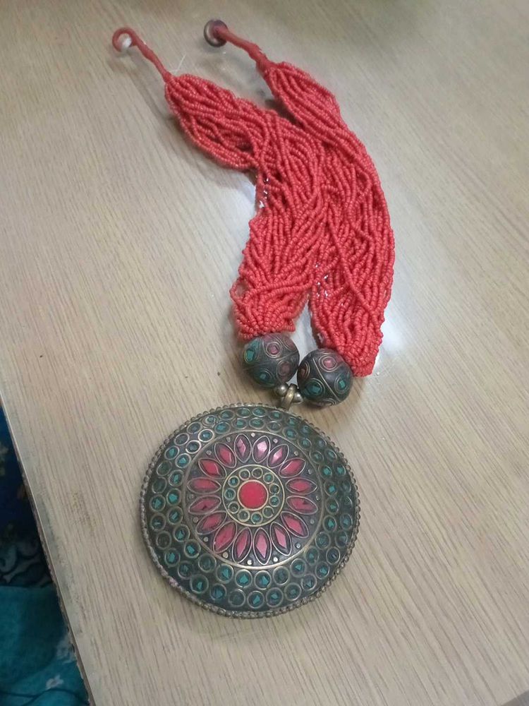 Red Beaded Necklace