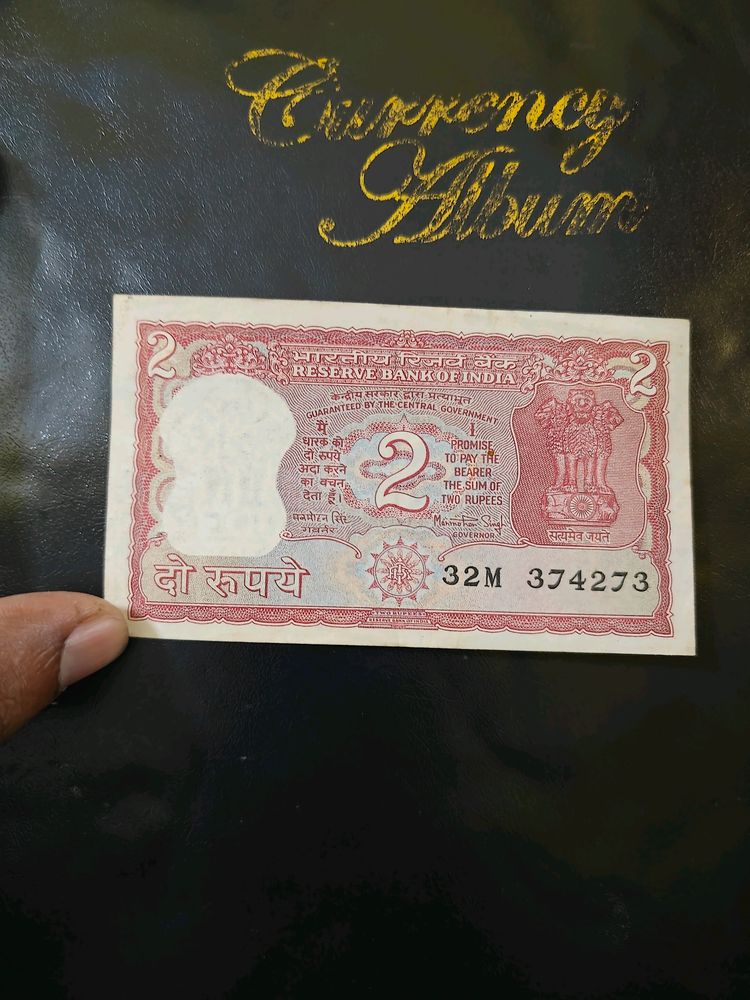 Old Rare 2 Rupees Note