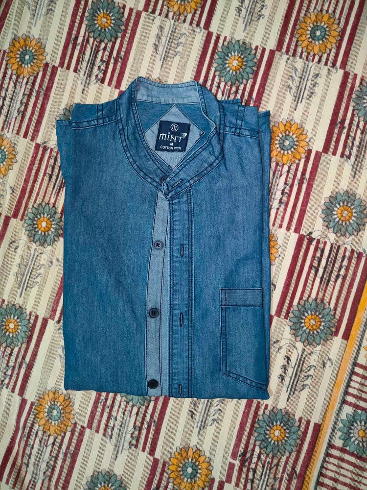 Mint Denim blue Shirt