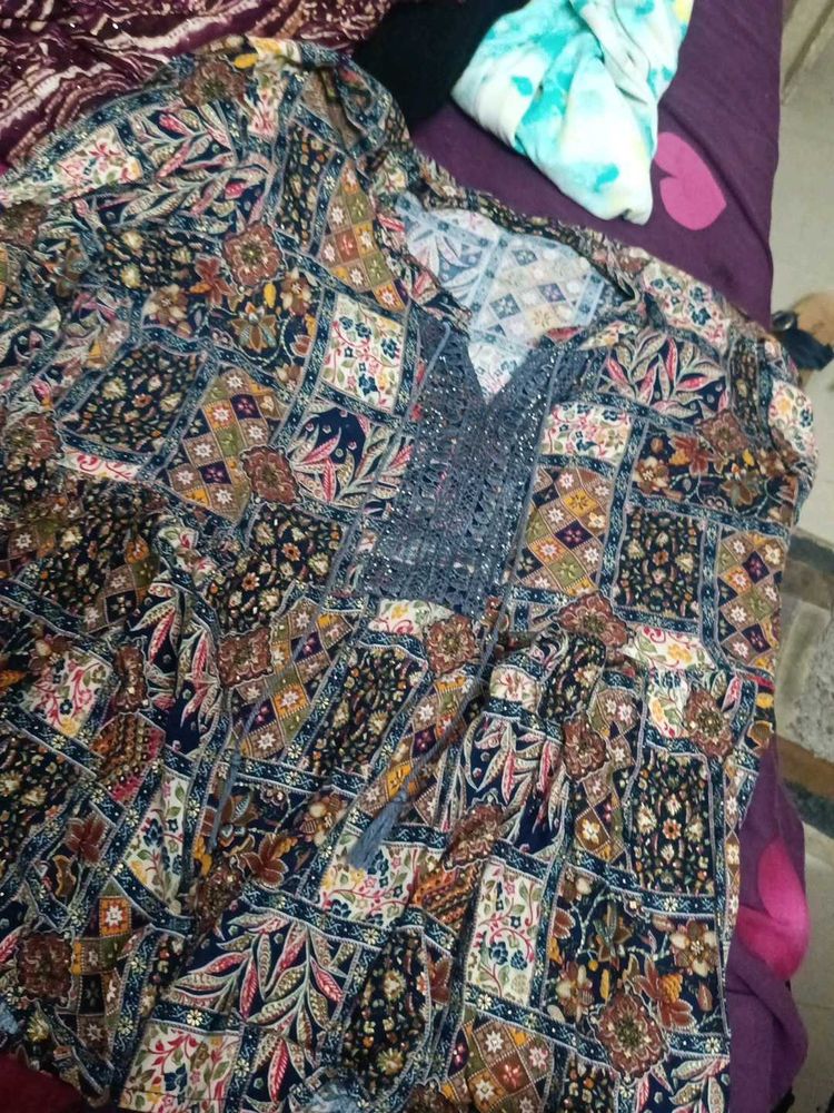 Patterned Kurta