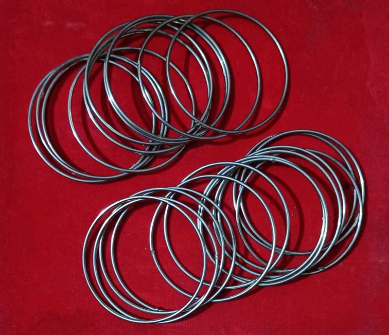 Silver Tone Bangles (Set of 24)