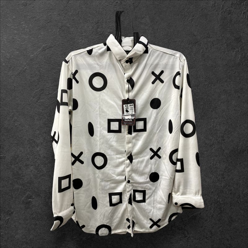Printed Shirts For Men (White)