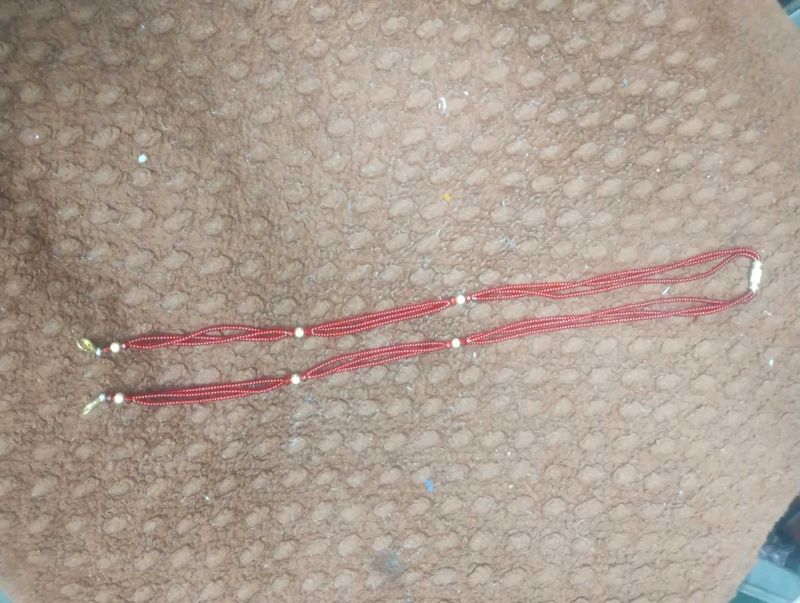 Red Beaded Eyeglass Chain