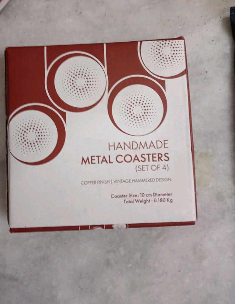 Handmade Metal Coasters - Set of 4