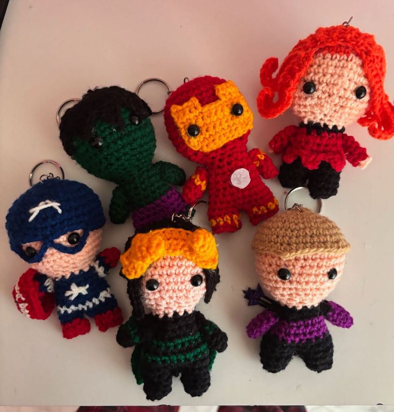 Crochet Marvel Keychain!!