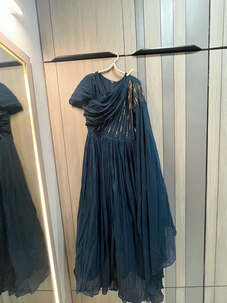 Elegant Blue Ethnic Gown