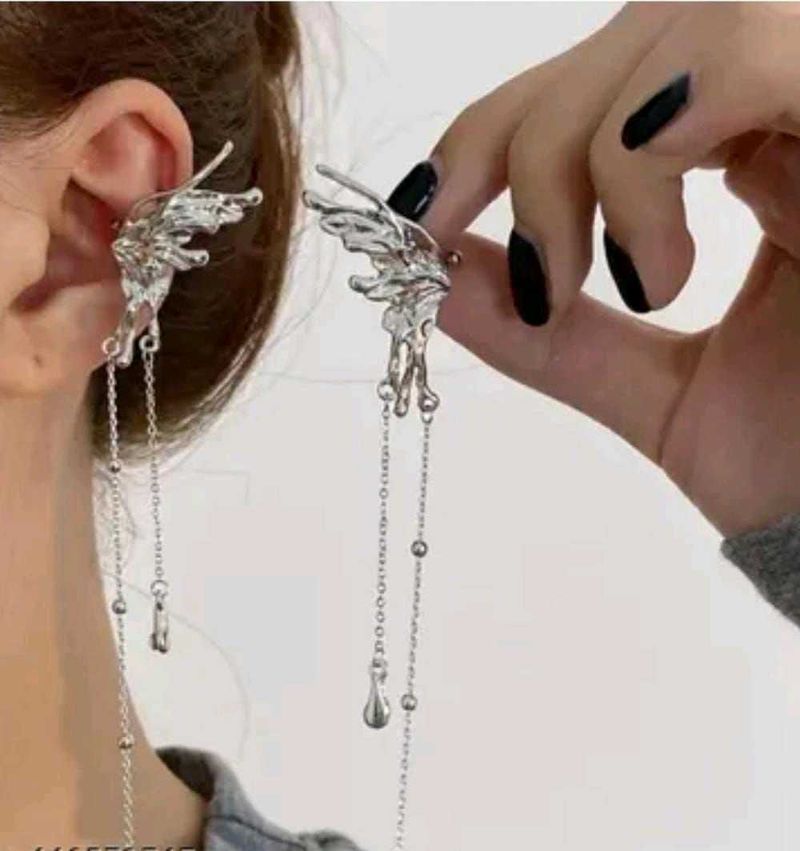 Winged Dangle Ear Cuff ( non piercing)