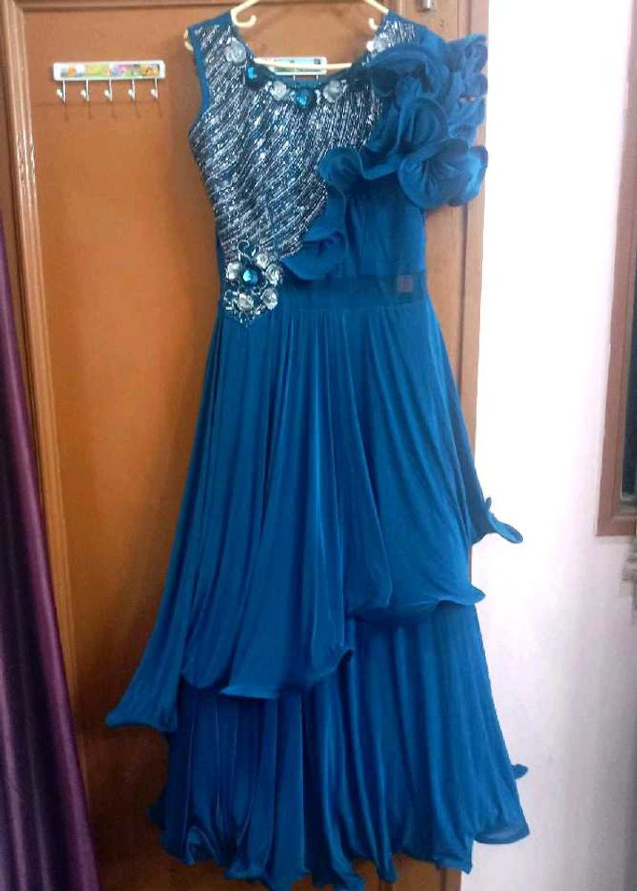 Blue Party Wear Gown